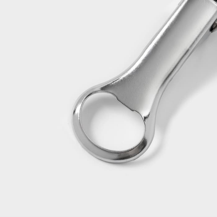 Открывашка с ножеточкой Доляна, 14 см, хромированная