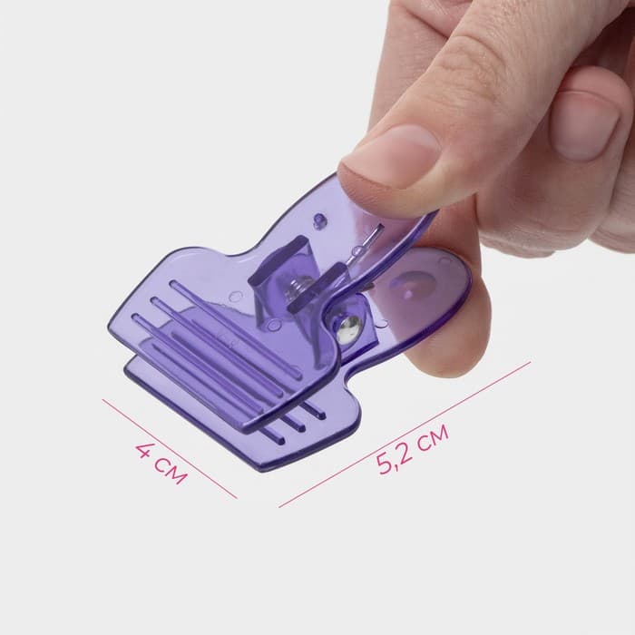 Набор зажимов для пакетов Доляна, 5.2×4 см, 5 шт., МИКС