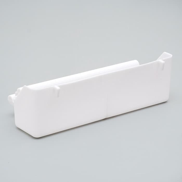 Кормушка для птиц, 21×5.8×5.6 см, с жёрдочкой для любых клеток, пластик, белая