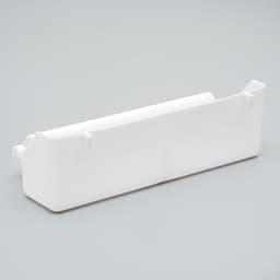 Кормушка для птиц, 21×5.8×5.6 см, с жёрдочкой для любых клеток, пластик, белая