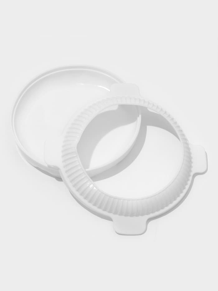 Форма для муссовых десертов и выпечки «Круг», 23.5×23.5 см, внутренний d=16 см, силикон, белая