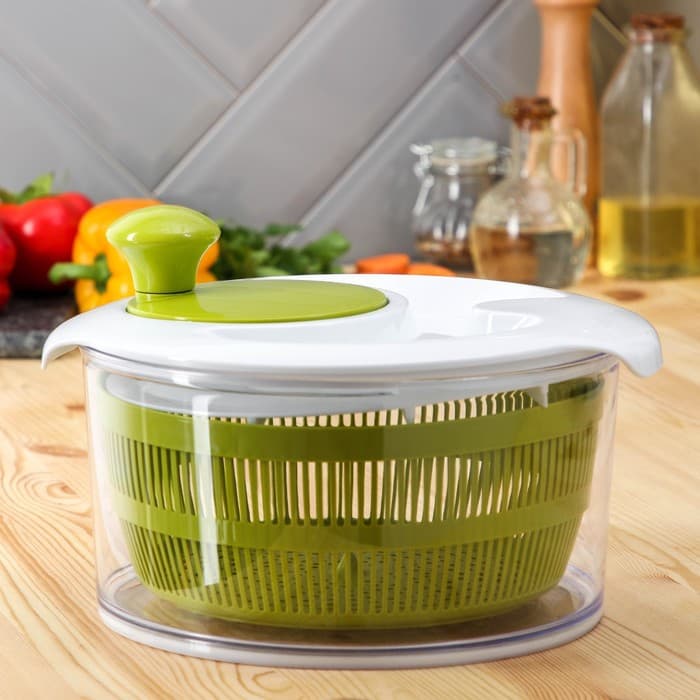 Овощерезка универсальная Доляна Fresh cook, 7 насадок, центрифуга для зелени, белая, зелёная