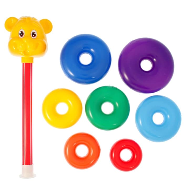 Пирамидка детская «Мишка», 7 колец