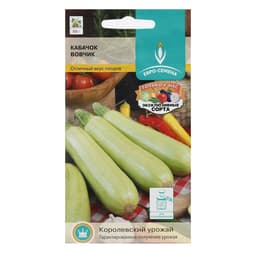 Семена Кабачок «Вовчик», раннеспелый, белоплодный, универсальный, 1 г, «Евро-семена»