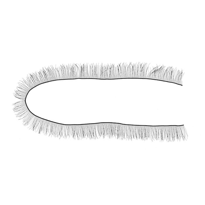 Ресницы для кукол, набор 2 шт., размер 1 шт. 20×1 см, чёрная