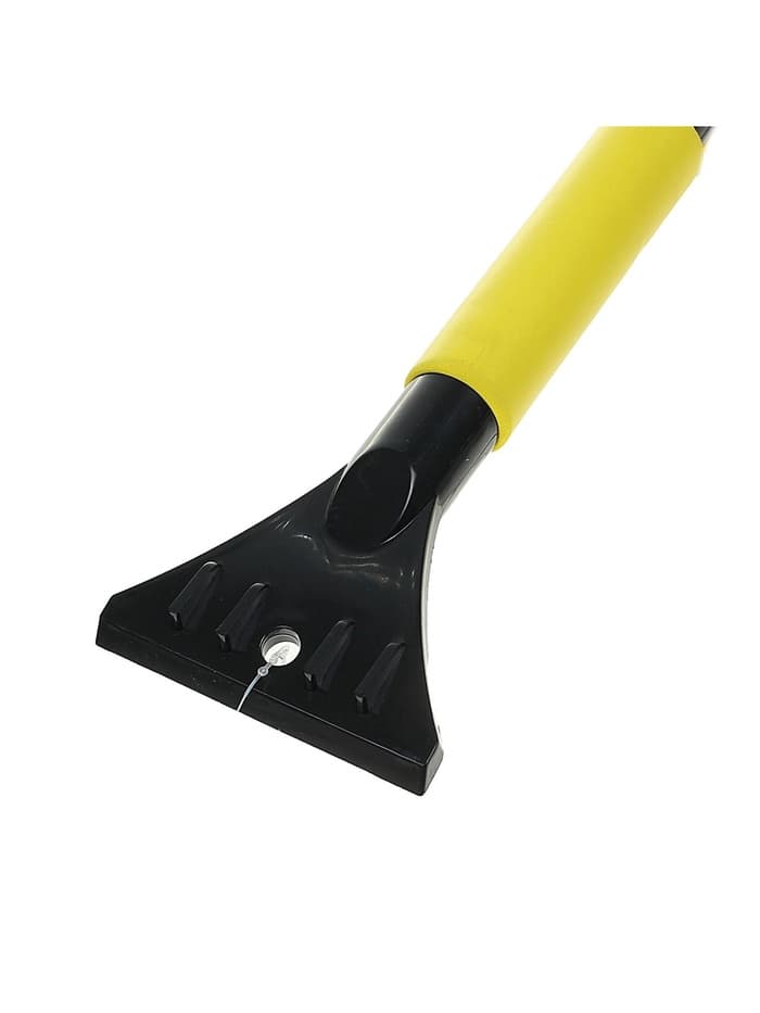 Щетка сметка, со скребком, Black&Blue, ВВ1004, мягкая ручка, 42 см, МИКС