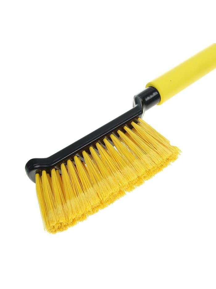 Щетка сметка, со скребком, Black&Blue, ВВ1004, мягкая ручка, 42 см, МИКС