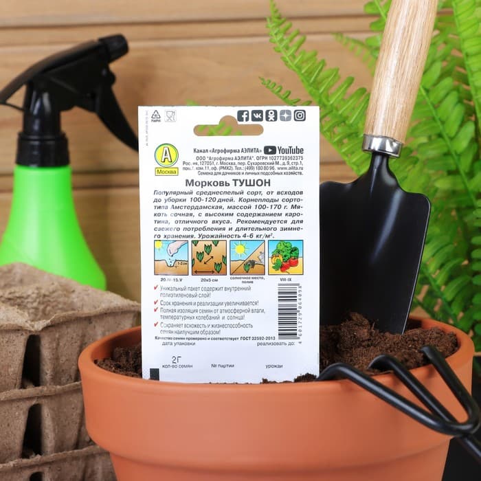 Семена Морковь «Тушон», 2 г, «Аэлита»