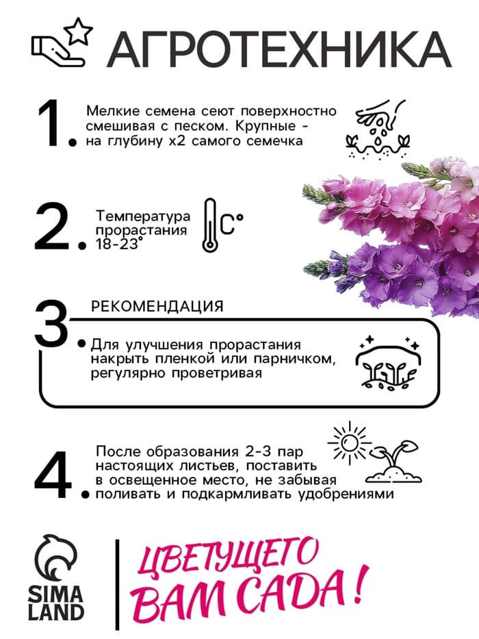 Семена цветов Дельфиниум «Гиацинт», 0.3 г, «АЭЛИТА»