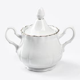 Сахарница Добрушский завод «Романс», 550 мл, фарфор, белая