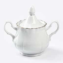 Сахарница Добрушский завод «Романс», 550 мл, фарфор, белая