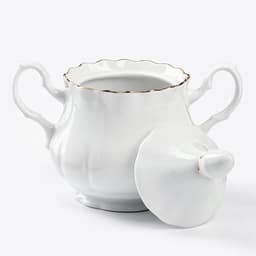 Сахарница Добрушский завод «Романс», 550 мл, фарфор, белая