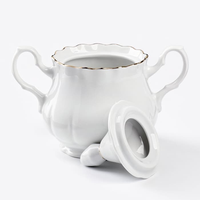 Сахарница Добрушский завод «Романс», 550 мл, фарфор, белая