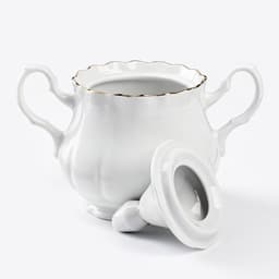 Сахарница Добрушский завод «Романс», 550 мл, фарфор, белая