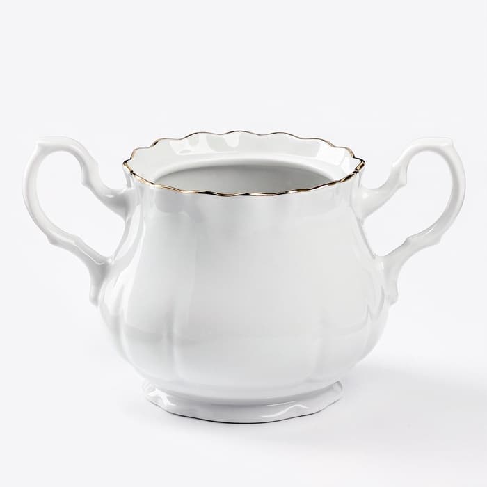 Сахарница Добрушский завод «Романс», 550 мл, фарфор, белая