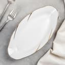 Селедочница Добрушский завод «Бомонд», 25 см, фарфор, белая