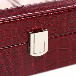 Шкатулка для часов 10 отделений «Бордо», с замком, искусственная кожа, 8×26×20 см