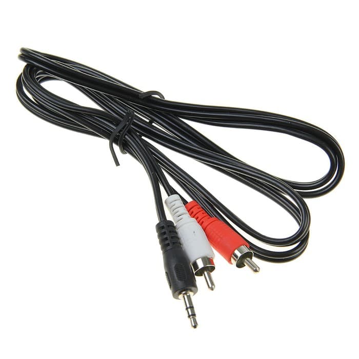 Кабель-переходник аудио Luazon Jack 3.5 (m) - 2xRCA (m), стерео, 1.2 м, чёрный