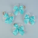 Бант для декора, набор 4 шт., бирюзовый