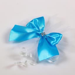 Бант для декора, набор 4 шт., бирюзовый