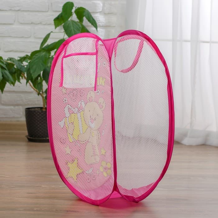 Корзина для хранения игрушек «Мои игрушки» с ручками, 34×34×57 см
