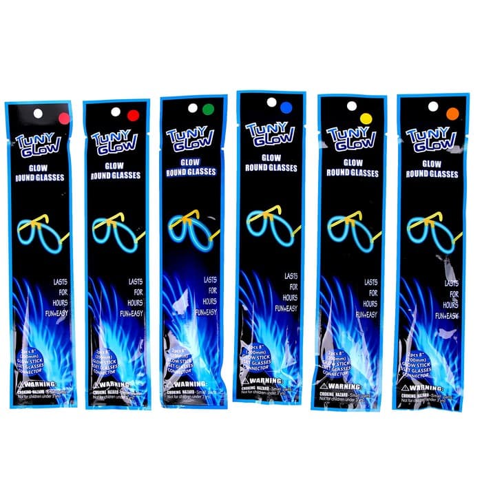 Неоновая палочка «Очки», цвета МИКС