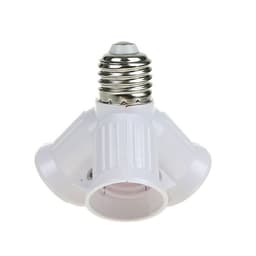 Переходник Ecola, с цоколя E27 на 3хE27, белый