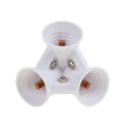 Переходник Ecola, с цоколя E27 на 3хE27, белый