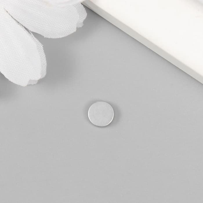 Магнит технический неодимовый (магнитит на обе стороны), серебристый, 6×1.5 мм