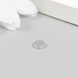 Магнит технический неодимовый (магнитит на обе стороны), серебристый, 6×1.5 мм