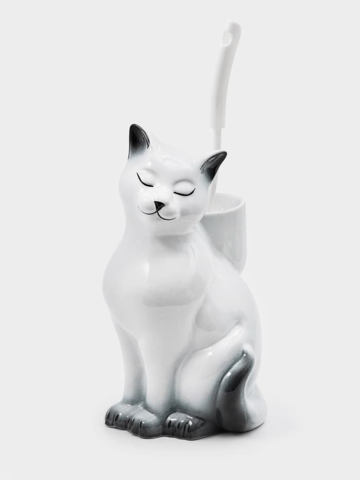 Подставка под ёрш «Кошка» с ёршиком, 20×18×37 см