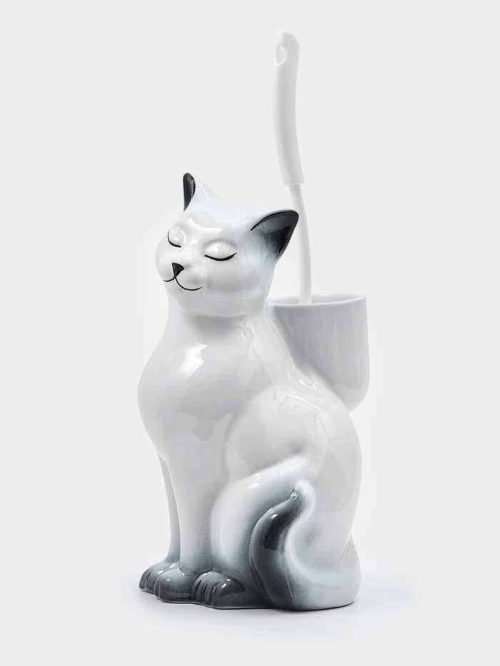 Подставка под ёрш «Кошка» с ёршиком, 20×18×37 см