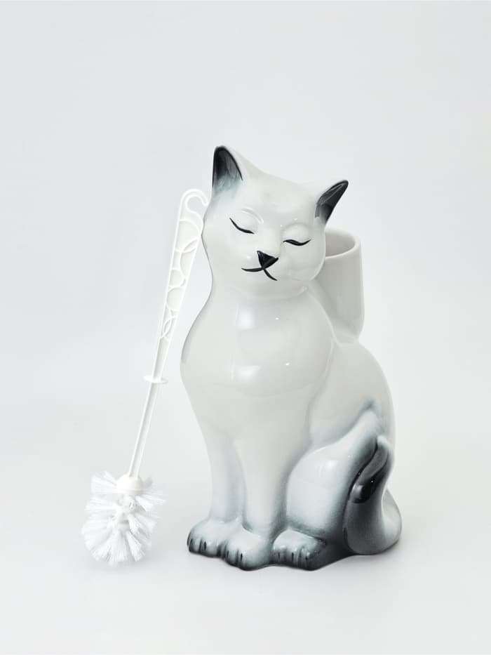 Подставка под ёрш «Кошка» с ёршиком, 20×18×37 см