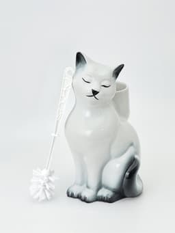 Подставка под ёрш «Кошка» с ёршиком, 20×18×37 см