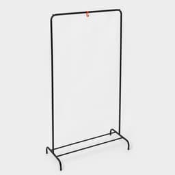 Вешалка гардеробная для одежды «Радуга», чёрная