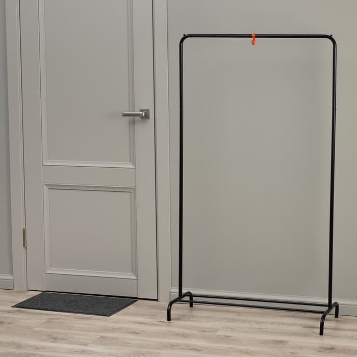 Вешалка гардеробная для одежды «Радуга», чёрная