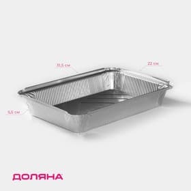 Набор форм из фольги для запекания и выпечки Доляна, 2.1 л, 31.5×22×5.5 см, 2 шт.