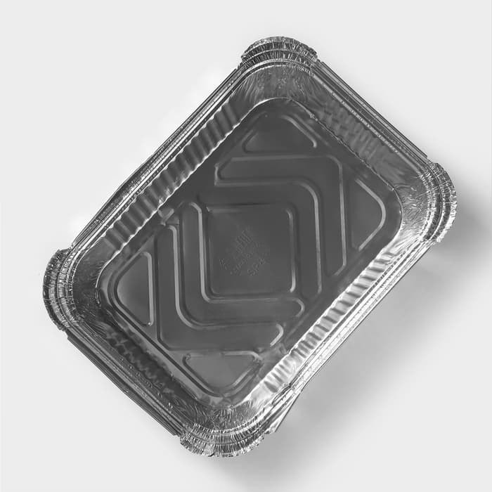 Формы для выпечки и запекания Доляна, набор 2 шт., 2 л, 25.7×19×6.5 см, фольга, серебристые