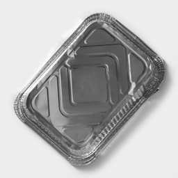 Формы для выпечки и запекания Доляна, набор 2 шт., 2 л, 25.7×19×6.5 см, фольга, серебристые