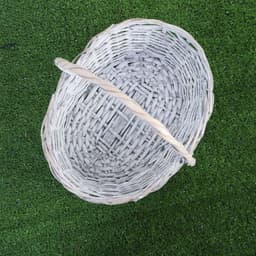 Плетёная корзина для хранения Kori, лоза, с ручкой, серая, набор 3 шт.