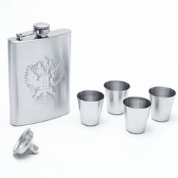 Подарочный набор «Герб России»: фляжка 240 мл, 4 стопки, воронка