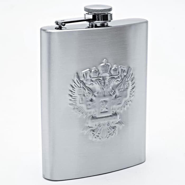 Подарочный набор «Герб России»: фляжка 240 мл, 4 стопки, воронка
