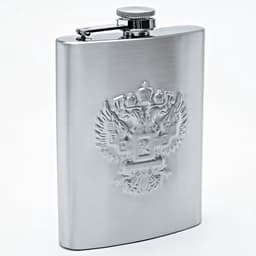 Подарочный набор «Герб России»: фляжка 240 мл, 4 стопки, воронка