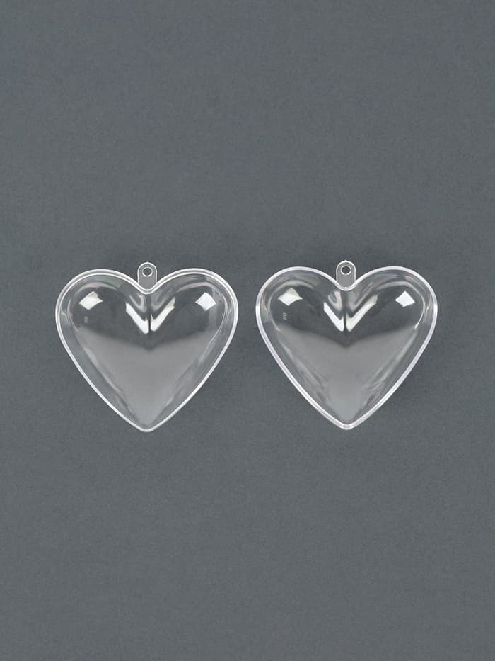 Заготовка-подвеска, раздельные части «Сердце», размер собранной фигуры — 9.7×9.8×5.5 см