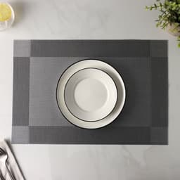 Салфетка сервировочная на стол Доляна «Шахматы», 45×30 см, серебристая