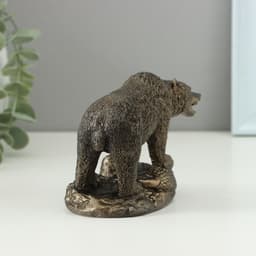 Фигурка гипс «Медведь хозяин тайги», 10×13 см, под бронзу