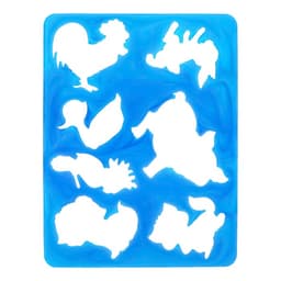 Набор трафарет - раскраска Calligrata, 6 шт.: овощи, домашние животные, цветы, бабочки, лесные звери, фрукты, для девочек