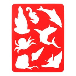 Набор трафарет - раскраска Calligrata, 6 шт.: овощи, домашние животные, цветы, бабочки, лесные звери, фрукты, для девочек