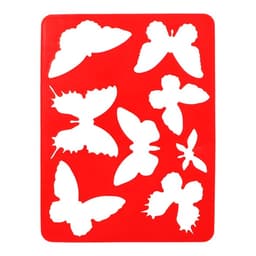 Набор трафарет - раскраска Calligrata, 6 шт.: овощи, домашние животные, цветы, бабочки, лесные звери, фрукты, для девочек