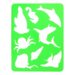 Набор трафарет - раскраска Calligrata, 6 шт.: транспорт, инструменты, космос, морские обитатели, животные Африки, листья, для мальчиков